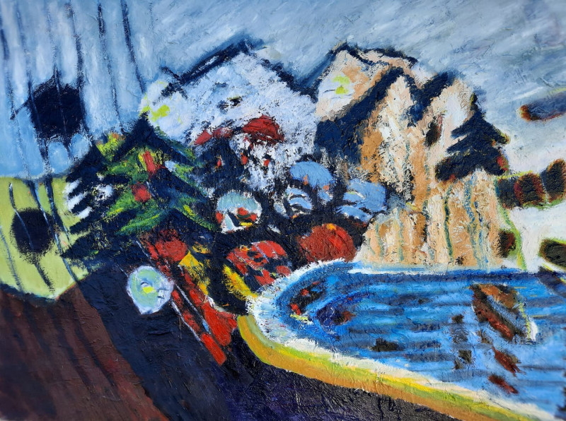 Gitas Markutis tapytas paveikslas Jūra ir kalnai, Peizažai , paveikslai internetu