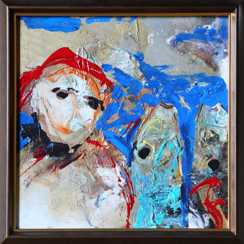 Vilius-Ksaveras Slavinskas tapytas paveikslas Pokalbis su žuvimi, Animalistiniai paveikslai , paveikslai internetu
