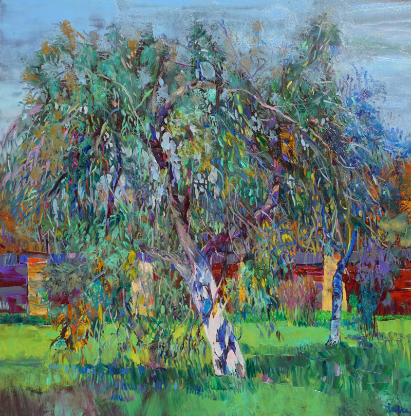 Apple Trees of Pažaislis in the Autumn original painting by Šarūnas Šarkauskas. Landscapes