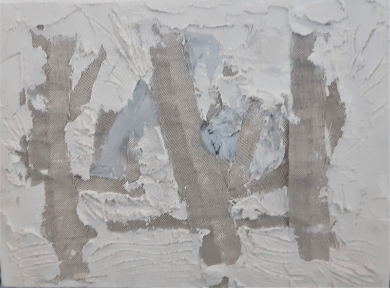 White abstraction B original painting by Kristina Čivilytė. Abstract Paintings