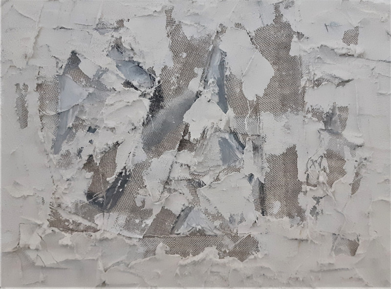White abstraction C original painting by Kristina Čivilytė. Abstract Paintings