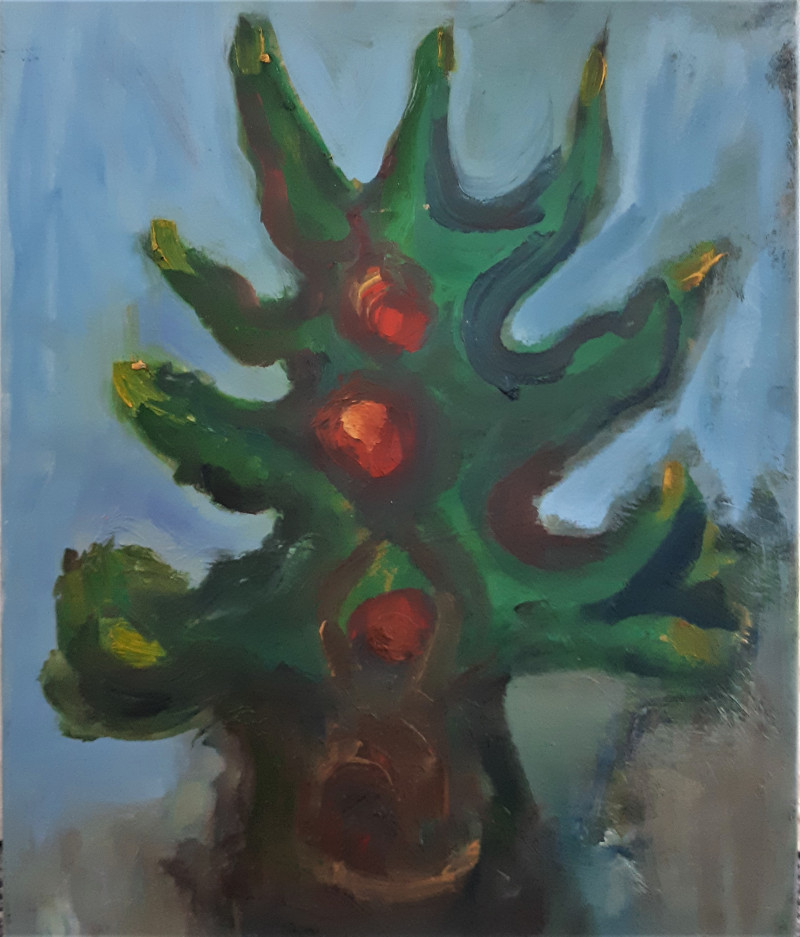 Shaman tree original painting by Kristina Čivilytė. Freed Fantasy