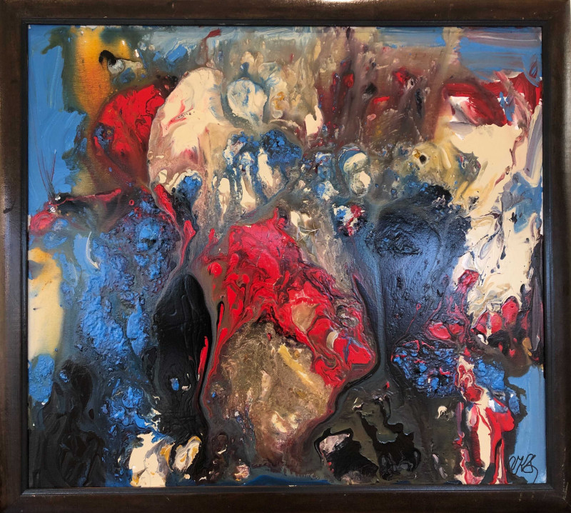 Vilius-Ksaveras Slavinskas tapytas paveikslas Jausmų vizija, Abstrakti tapyba , paveikslai internetu