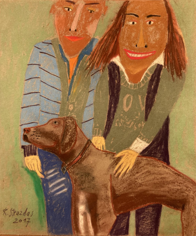 Robertas Strazdas tapytas paveikslas Mes. Mes prieglauda. Mes šuo, Įkurtuvių dovana , paveikslai internetu