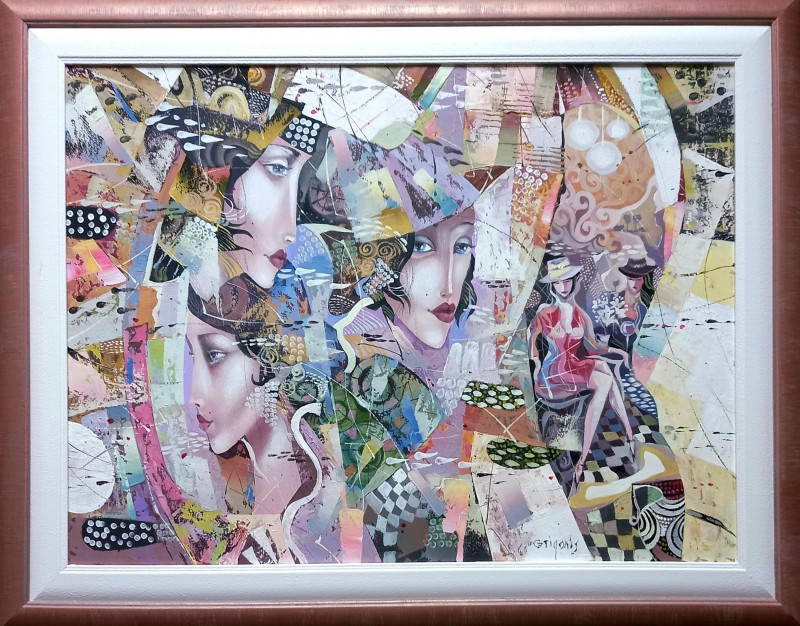 Česlovas Grigonis tapytas paveikslas Paryžiaus damos, Fantastiniai paveikslai , paveikslai internetu