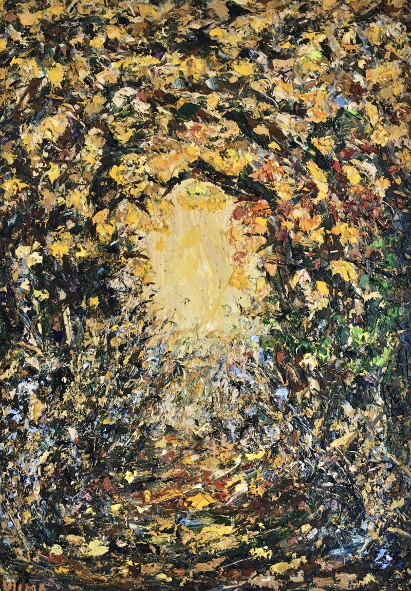 Vilma Gataveckienė tapytas paveikslas Rudens spalvos, Abstrakti tapyba , paveikslai internetu