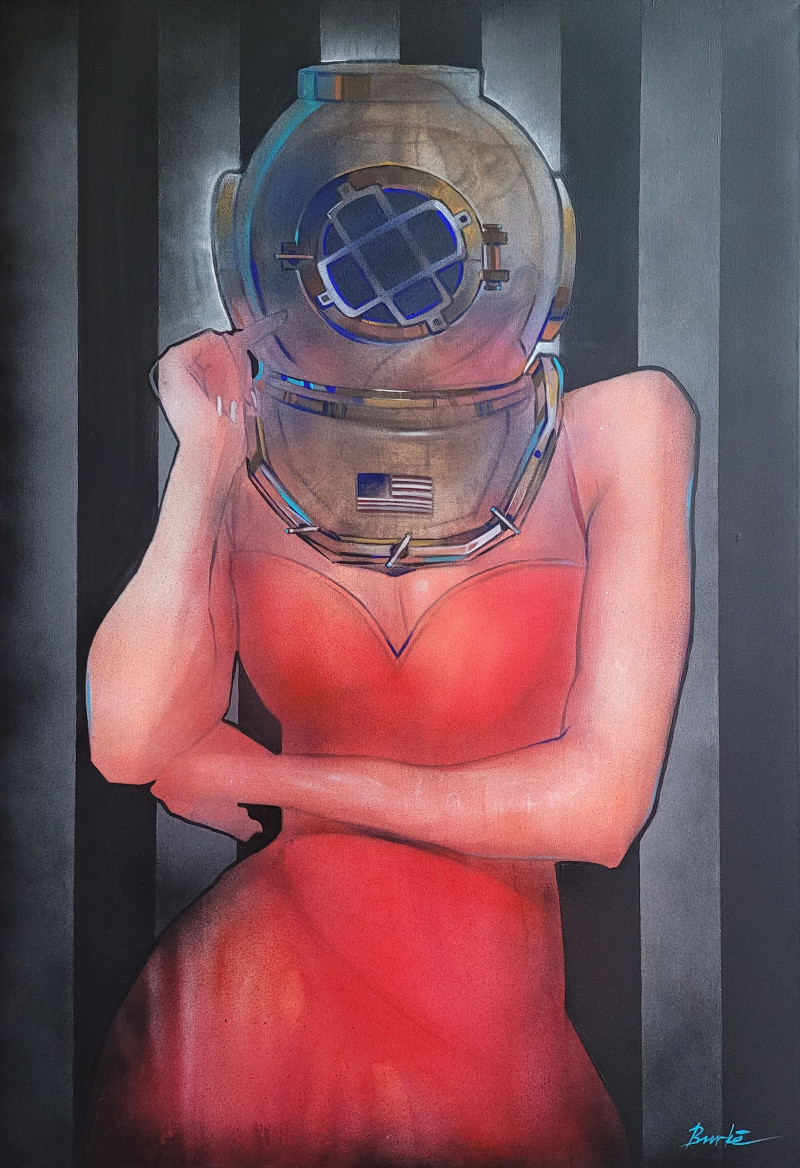 Ansis Burkė tapytas paveikslas Sorry I Don't Want a Normal Life, Išlaisvinta fantazija , paveikslai internetu