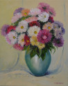 Danutė Virbickienė tapytas paveikslas Dar linksmas rudenėlis, Gėlės , paveikslai internetu