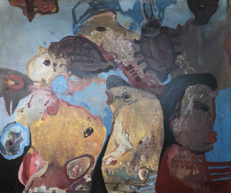 Vilius-Ksaveras Slavinskas tapytas paveikslas Kompozicija, Išlaisvinta fantazija , paveikslai internetu