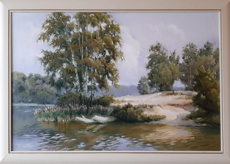 Aleksandras Lysiukas tapytas paveikslas Zelvos ežeras, Peizažai , paveikslai internetu