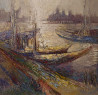 Simonas Gutauskas tapytas paveikslas Rūkas žvejų uoste, Meno kolekcionieriams , paveikslai internetu