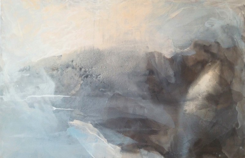 Dalia Kirkutienė tapytas paveikslas Girdžiu tylą, Abstrakti tapyba , paveikslai internetu
