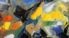 Ugnius Motiejūnas tapytas paveikslas Krūmokšnių vitražas, Abstrakti tapyba , paveikslai internetu