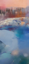 Aistė Jurgilaitė tapytas paveikslas Banginio daina, Animalistiniai paveikslai , paveikslai internetu