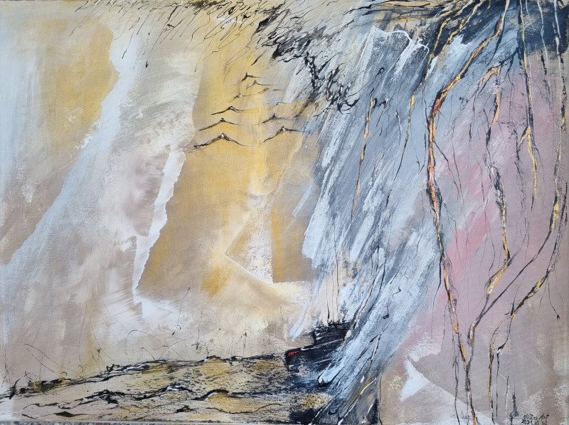 Violeta Jarašiūnienė tapytas paveikslas Dabartis, Abstrakti tapyba , paveikslai internetu