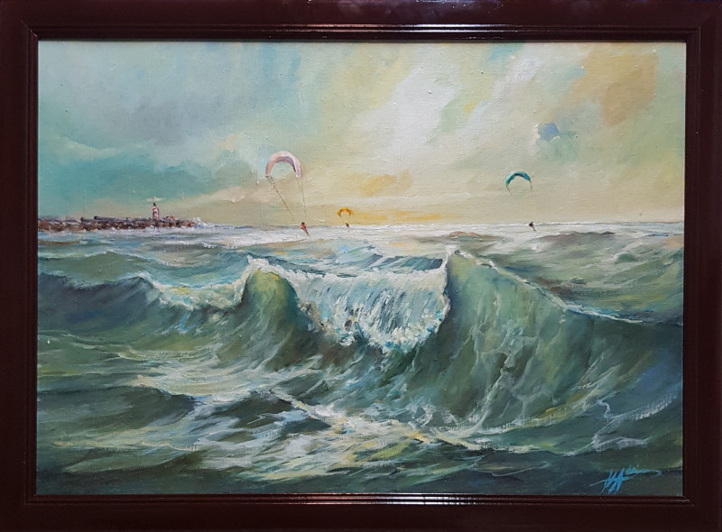 Wind Catchers original painting by Voldemaras Valius. Landscapes