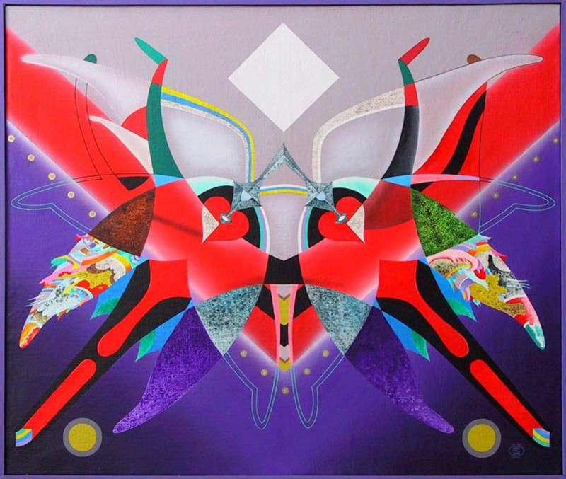 Viktoras Šatunovas tapytas paveikslas Širdys, Abstrakti tapyba , paveikslai internetu