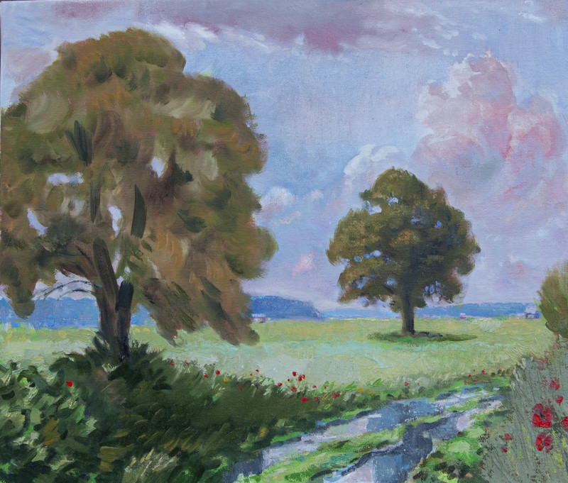 After the Rain original painting by Vidmantas Jažauskas. Landscapes