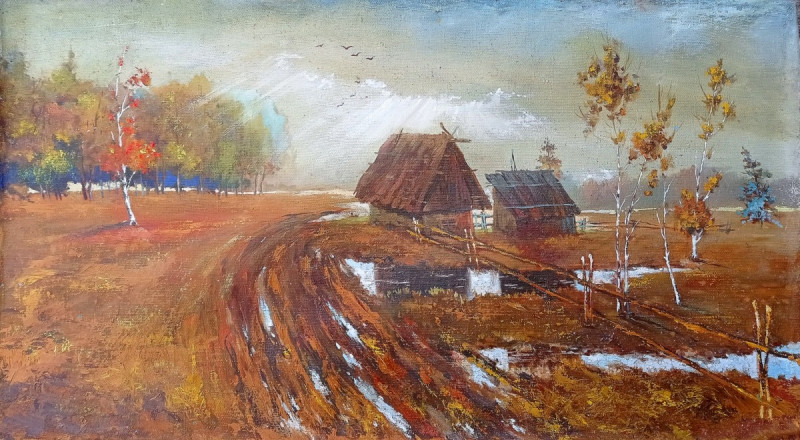 Autumn original painting by Raimundas Dzimidavičius. Landscapes