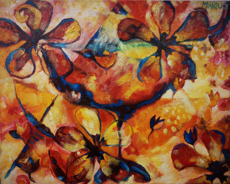 Marius Abramavičius-Neboisia tapytas paveikslas Gėrybės taurė , Gėlės , paveikslai internetu