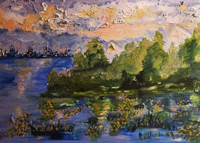 Zita-Virginija Tarasevičienė tapytas paveikslas Vakarėja, Peizažai , paveikslai internetu