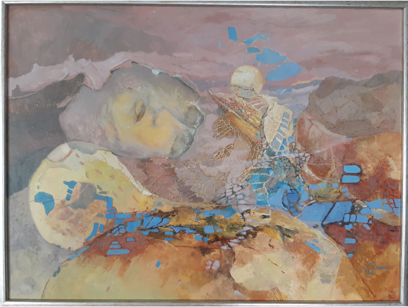 Janina Celiešienė tapytas paveikslas Užsimiršimas, Abstrakti tapyba , paveikslai internetu