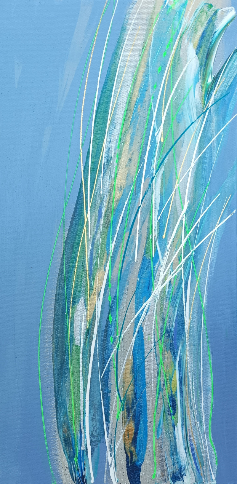 Daiva Kibildytė tapytas paveikslas Tėkmė, Abstrakti tapyba , paveikslai internetu