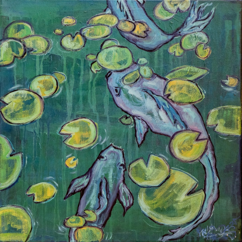 Mindaugas Pupelis tapytas paveikslas Ežere I, Animalistiniai paveikslai , paveikslai internetu
