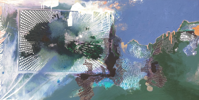 Alma Karalevičienė tapytas paveikslas Jausmų kosmosas, Abstrakti tapyba , paveikslai internetu