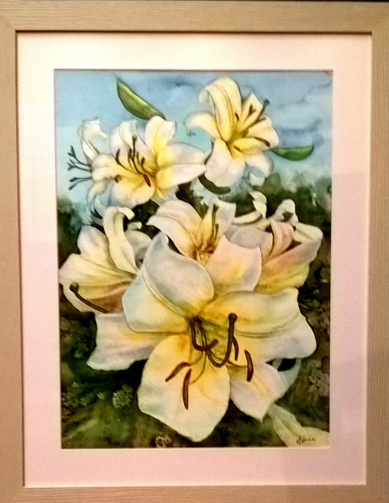 Lily original painting by Algirdas Zibalis. Flowers