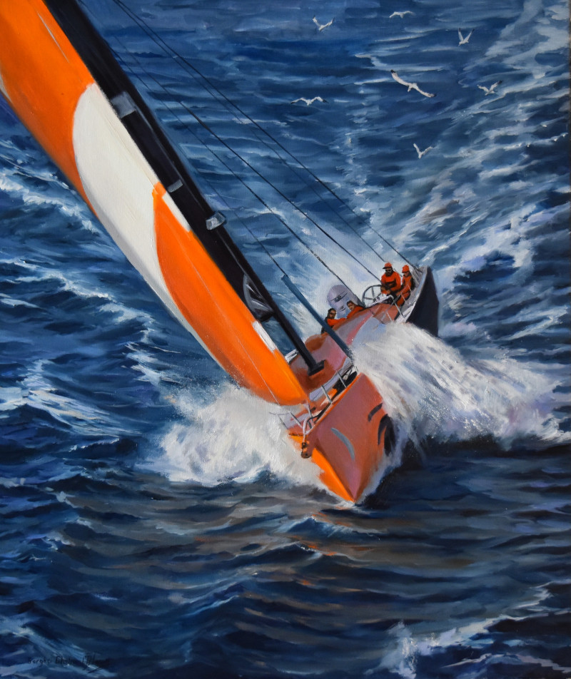 Serghei Ghetiu tapytas paveikslas Prieš vėją, Jūros , paveikslai internetu