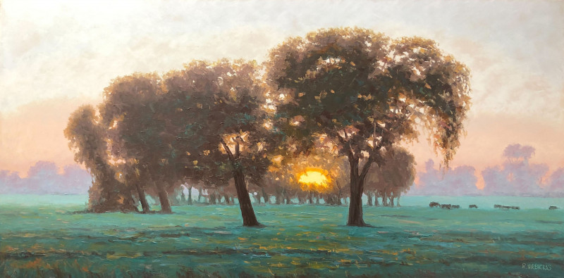 Rimantas Virbickas tapytas paveikslas Ankstyvas rytas , Peizažai , paveikslai internetu
