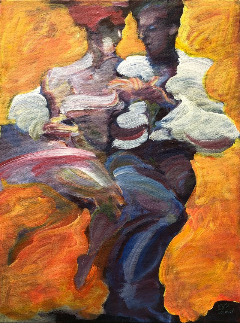 Daniel & Norma original painting by Eglė Colucci. Dance - Music