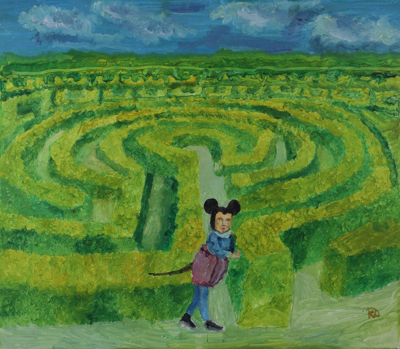 Kristina Daniūnaitė tapytas paveikslas Sodo labirintas, Spalvų pliūpsnis , paveikslai internetu