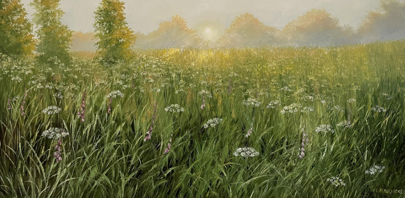 First Rays original painting by Danutė Virbickienė. Landscapes