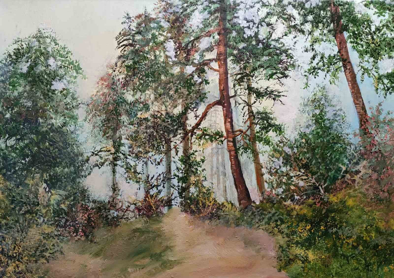 Outskirts original painting by Birutė Butkienė. Landscapes