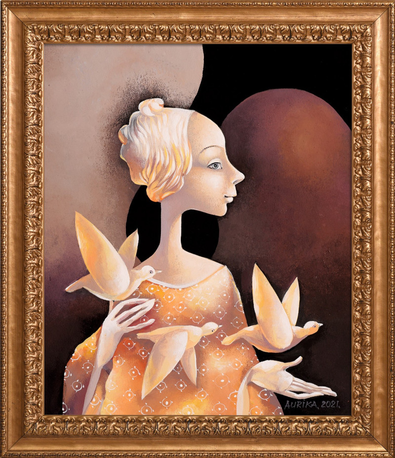 Aurika tapytas paveikslas Angelas, Miniatiūros - Maži darbai , paveikslai internetu