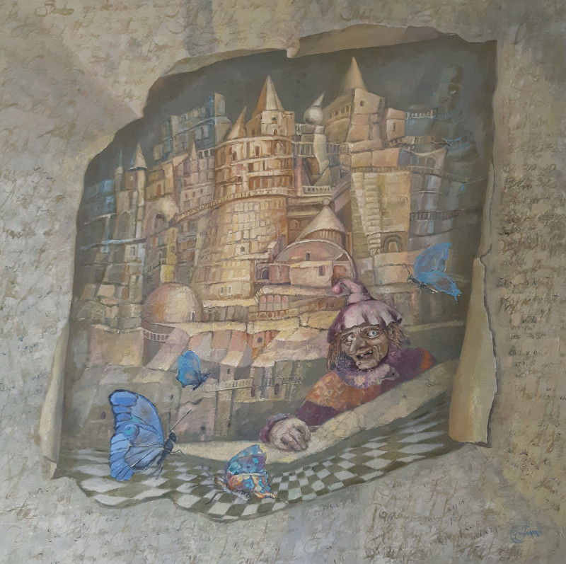 Janina Celiešienė tapytas paveikslas Prisiminimai, Išlaisvinta fantazija , paveikslai internetu