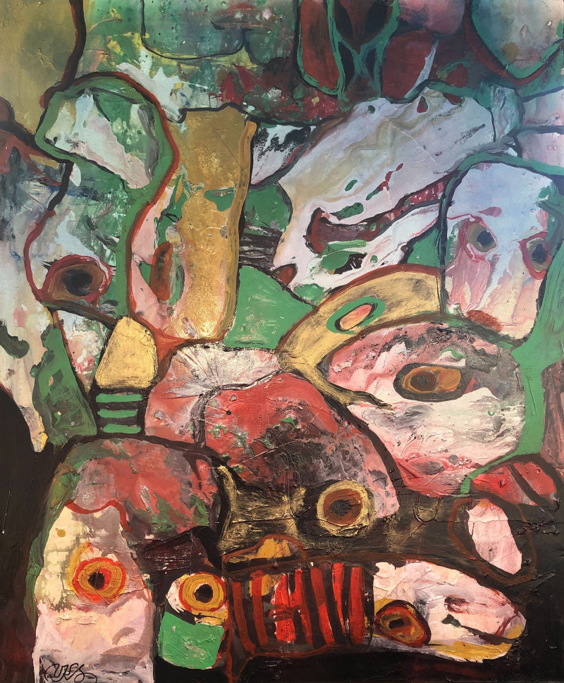 Vilius-Ksaveras Slavinskas tapytas paveikslas Tokie ir anokie, Abstrakti tapyba , paveikslai internetu