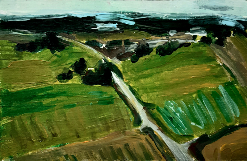 Aistija Sokolova tapytas paveikslas Peizažas 8, Miniatiūros - Maži darbai , paveikslai internetu