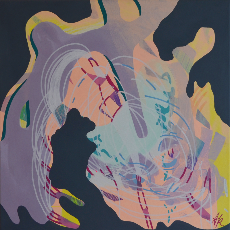 Aglaja Ray tapytas paveikslas Aerodinamika I, Abstrakti tapyba , paveikslai internetu