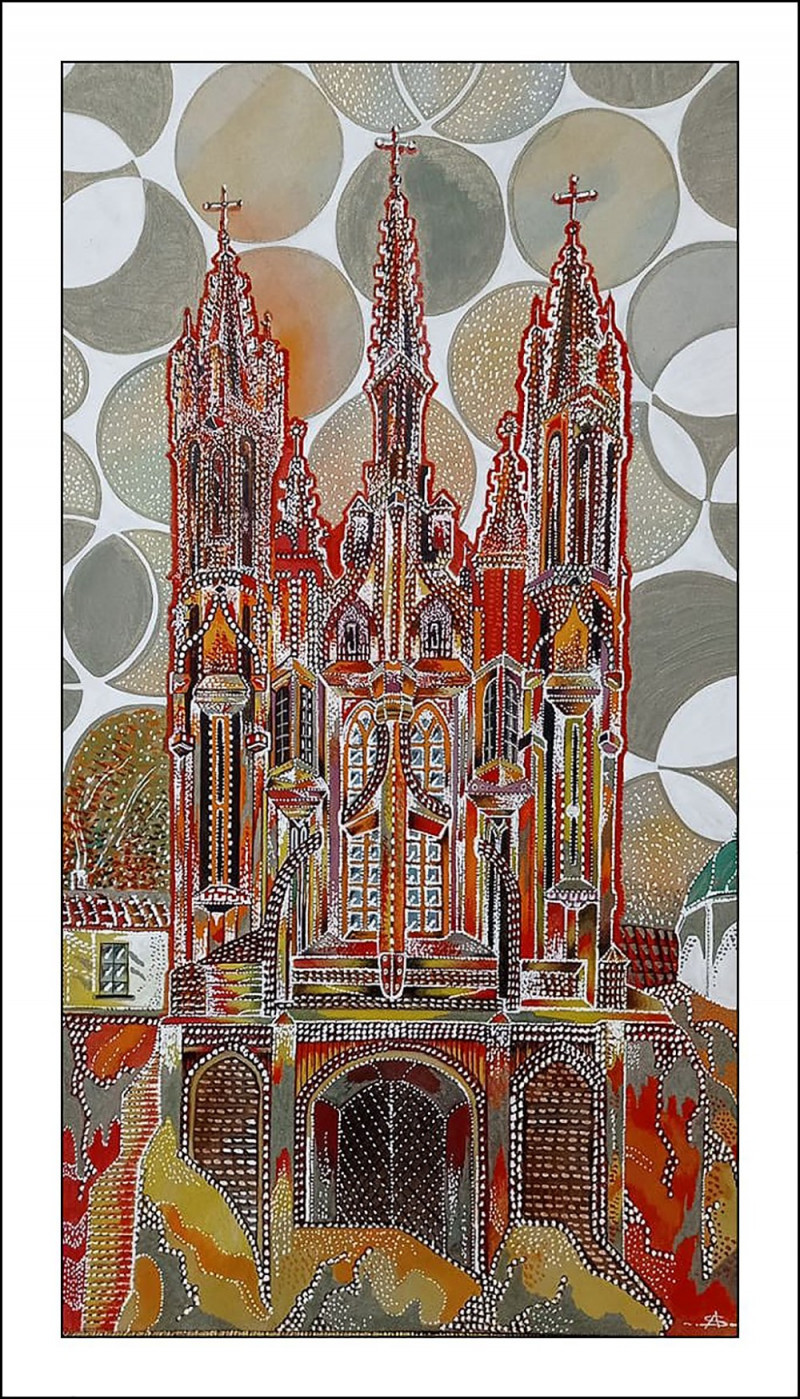Artūras Skopas tapytas paveikslas Šv. Onos bažnyčia, Urbanistinė tapyba , paveikslai internetu