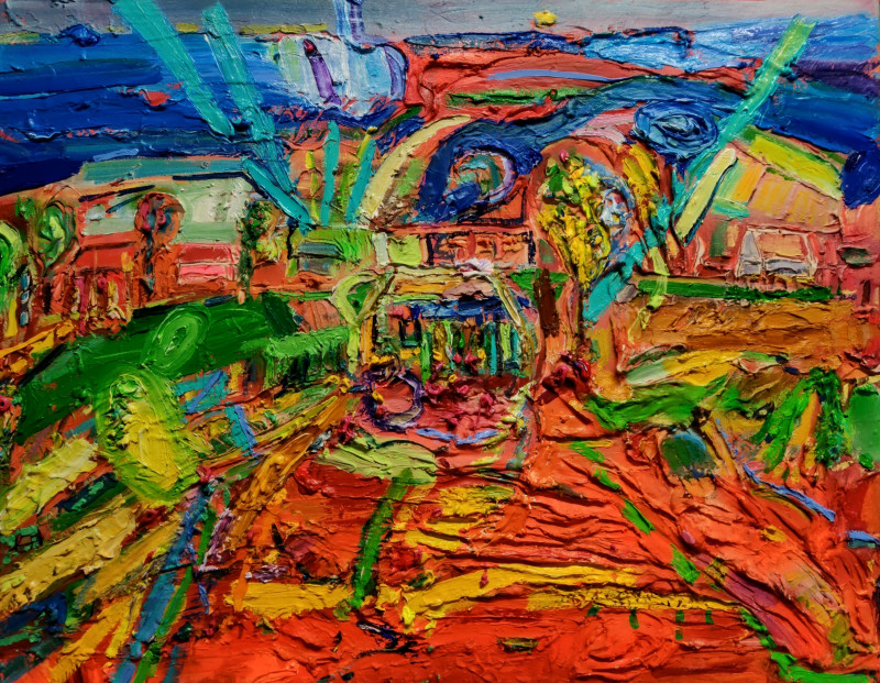 Arvydas Martinaitis tapytas paveikslas Peizažas, Abstrakti tapyba , paveikslai internetu