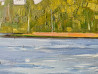By the Lake. Latvia original painting by Arvydas Kašauskas. Calm paintings