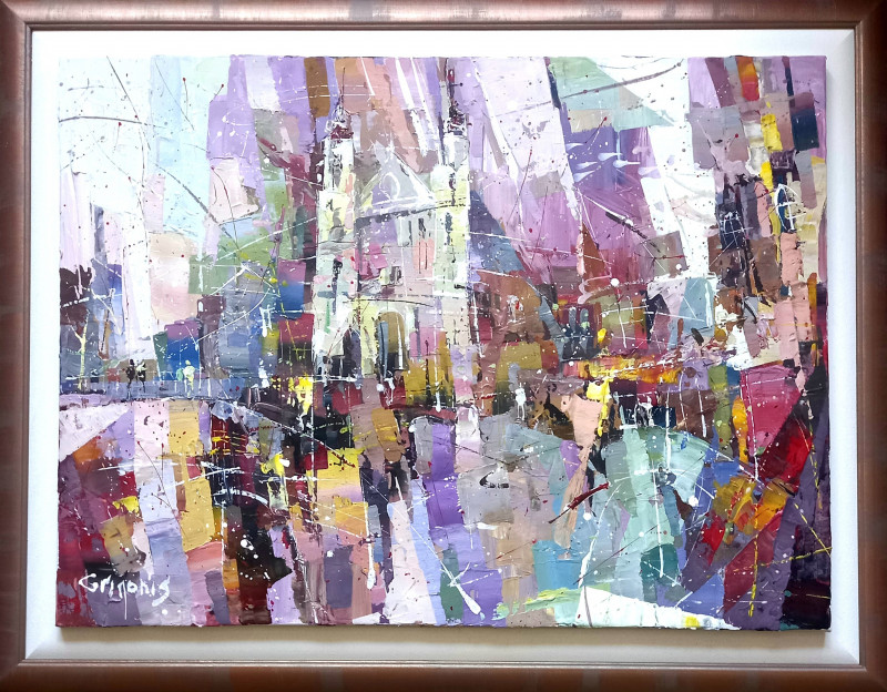 Česlovas Grigonis tapytas paveikslas Miesto ritmai, Urbanistinė tapyba , paveikslai internetu
