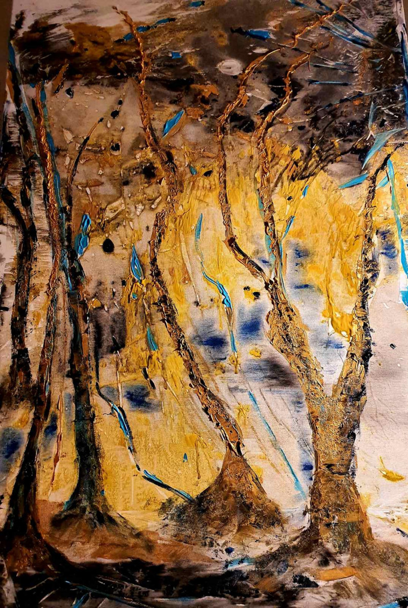Zita-Virginija Tarasevičienė tapytas paveikslas Auksinis ruduo, Abstrakti tapyba , paveikslai internetu