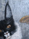 Olga Kom tapytas paveikslas Kitty and butterfly, Animalistiniai paveikslai , paveikslai internetu
