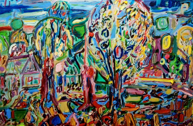 Spring original painting by Arvydas Martinaitis. Landscapes