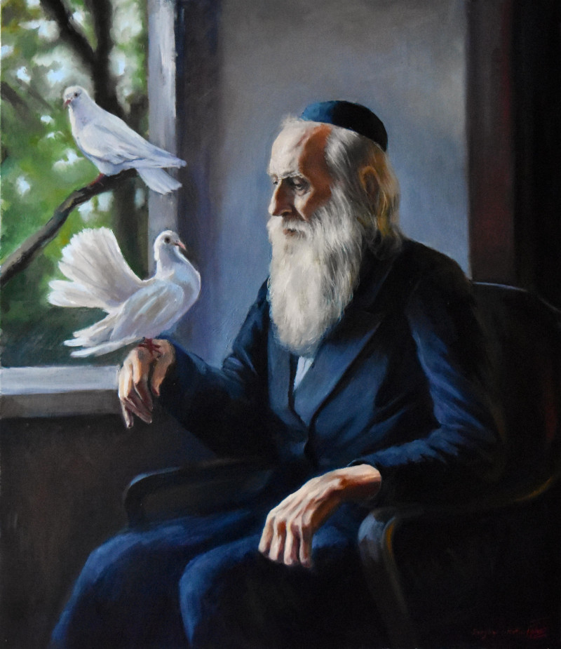 Serghei Ghetiu tapytas paveikslas Joseph the birdman, Tapyba su žmonėmis , paveikslai internetu
