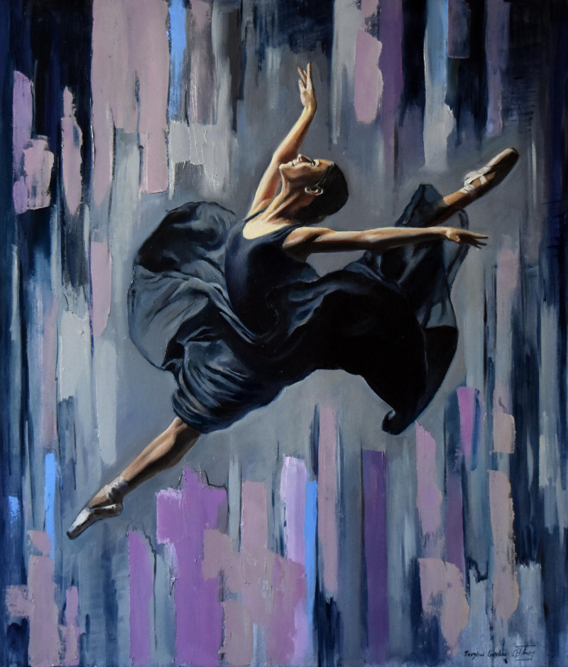 Dancing Beauty original painting by Serghei Ghetiu. Dance - Music